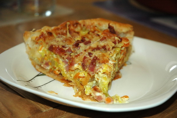 Quiche carottes - poireaux - lardons Quiche carottes - poireaux - lardons